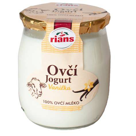Ovčí jogurt v sklenenom pohári
