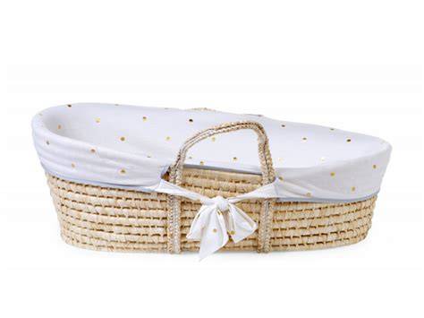 Poťah Gold Dots v košíku pre bábätko