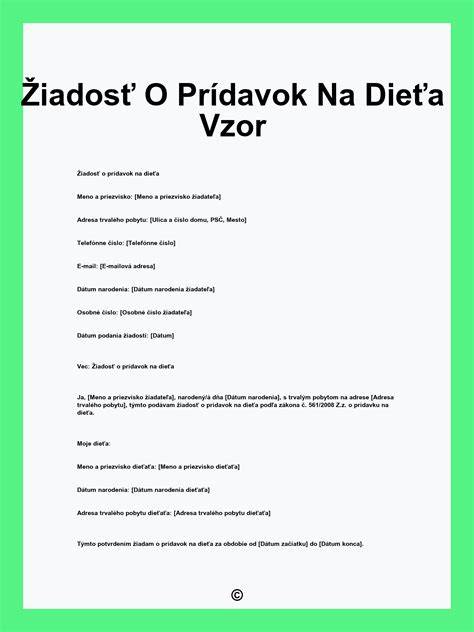 Rodič žiada o prídavok na dieťa