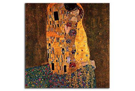 Gustav Klimt Bozk zlatá olejomaľba