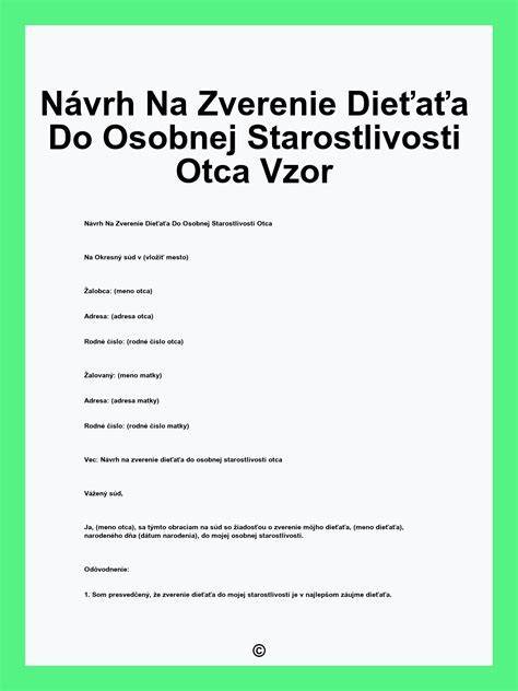 postup návrhu náhradnej starostlivosti