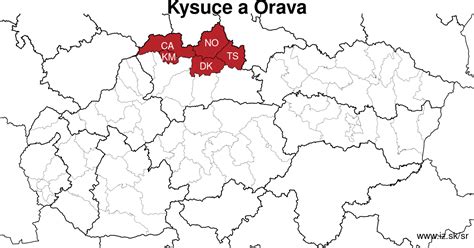 Turzovka Kysuce mapa mesta