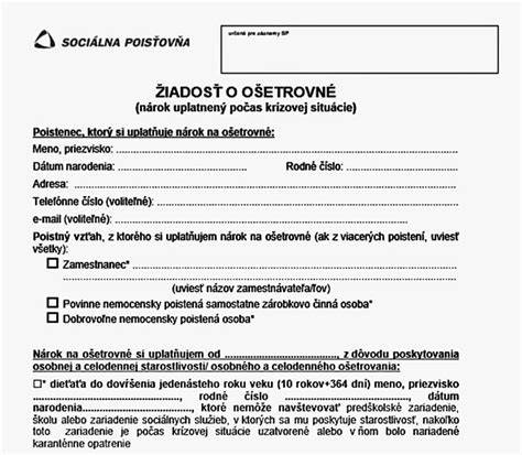 Rodič podáva žiadosť o ošetrovné