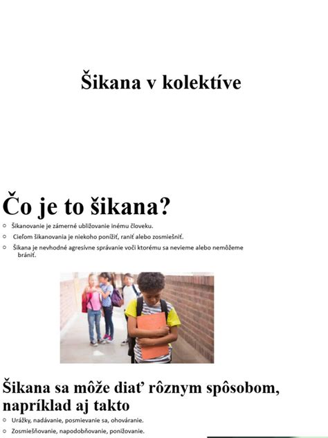 Šikanovanie dieťaťa v školskom kolektíve