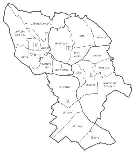 Mapa školských obvodov základných škôl