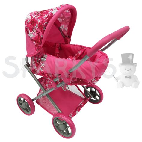 Hlboký kočík Hello Kitty bielo ružový dizajn