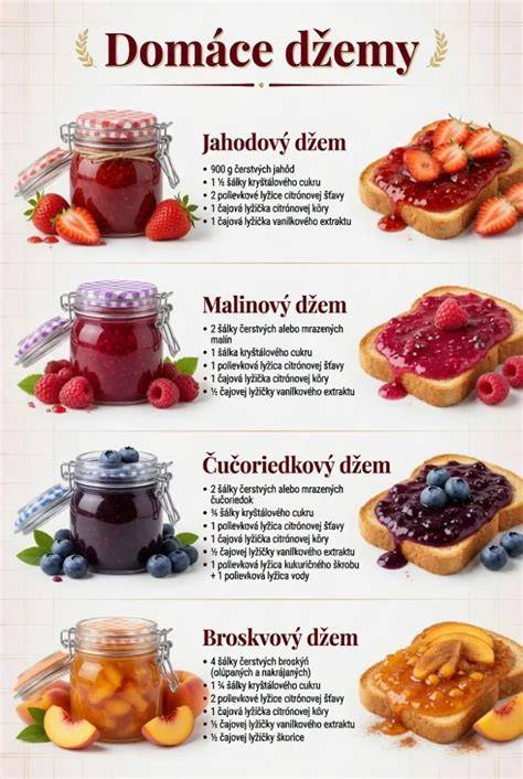 Domáci ovocný džem na detskom pečive